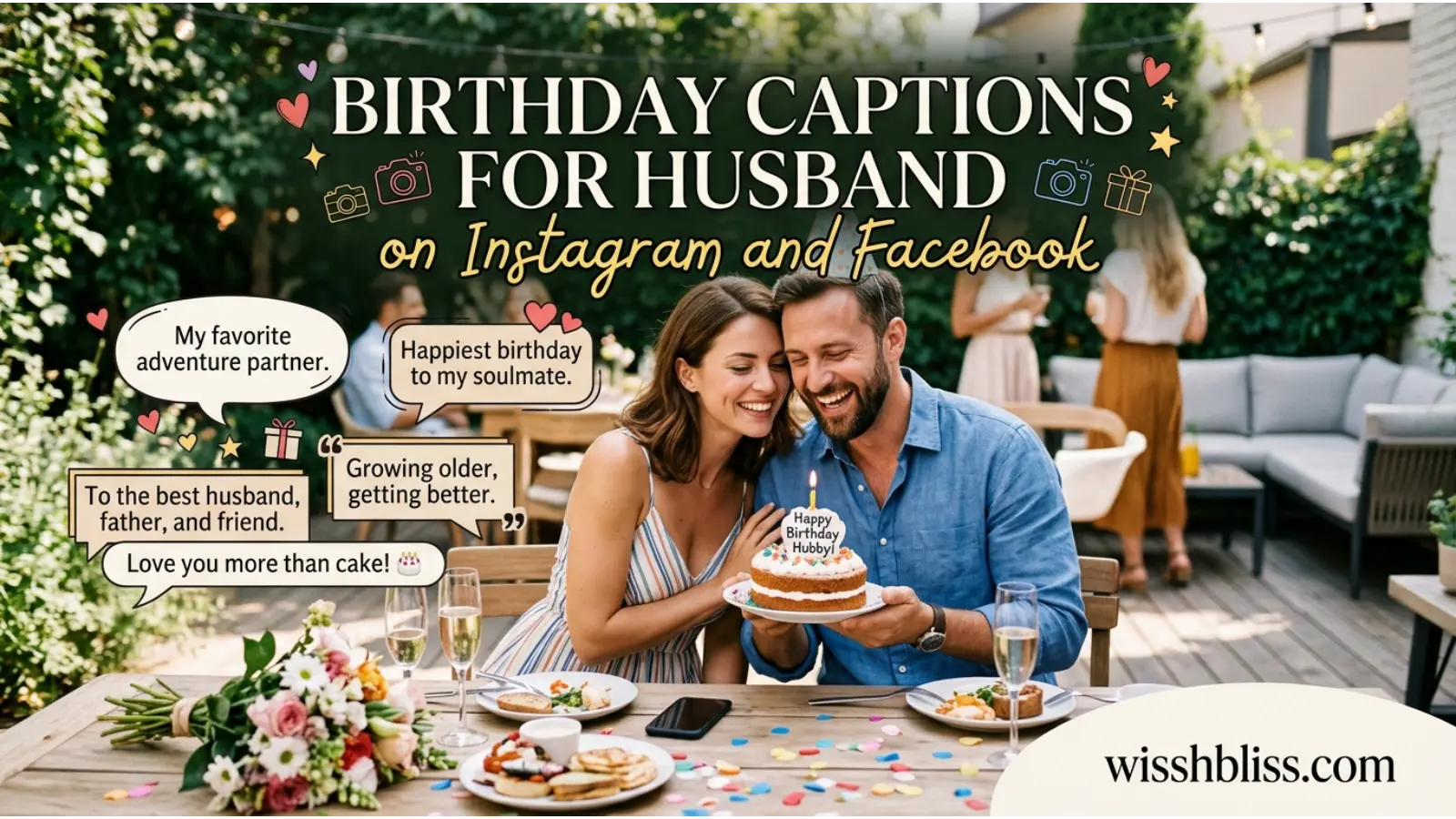 Birthday Captions for Husband on Instagram and Facebook